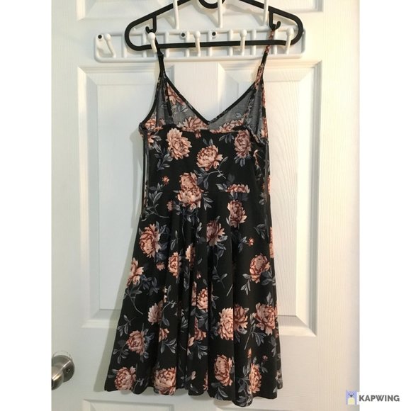 F21 - Floral Dress with Adjustable Straps - Picture 2 of 2